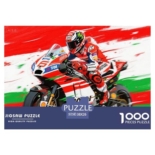 Motorradrennen Hölzerne Puzzles Wasserfest 1000-teiliges Puzzle Für Erwachsene Spaß Lernspiele von YTPONBCSTUG
