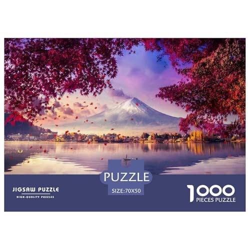 Mount Fuji Hölzerne Puzzles Wasserfest 1000-teiliges Puzzle Für Erwachsene Bunt Lernspiele​ von YTPONBCSTUG