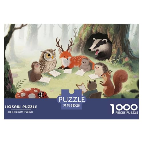Nebelwaldtiere Hölzerne Puzzles Wasserfest 1000-teiliges Puzzle Für Erwachsene Spaß Lernspiele von YTPONBCSTUG