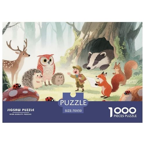Nebelwaldtiere Hölzerne Puzzles Wasserfest 1000-teiliges Puzzle Für Erwachsene Spaß Lernspiele von YTPONBCSTUG