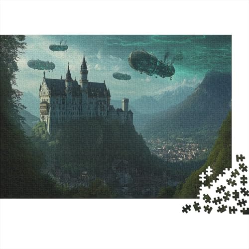 Neuschwanstein Castle Puzzles Für Erwachsene Style 1000 Stück Puzzles Für Erwachsene Herausforderndes Spiel 1000pcs (75x50cm) von YTPONBCSTUG