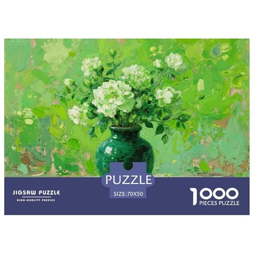 Ölgemäldevase Hölzerne Puzzles Wasserfest 1000-teiliges Puzzle Für Erwachsene Bunt Lernspiele von YTPONBCSTUG