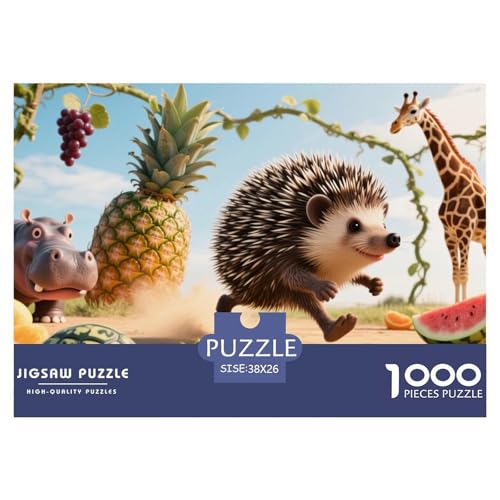 Obsttiere Hölzerne Puzzles Wasserfest 1000 Teile DIY- Puzzle Für Erwachsene Herausfordernd Und Knifflig Lernspiele von YTPONBCSTUG