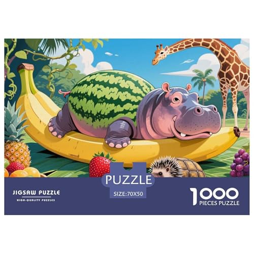 Obsttiere Hölzerne Puzzles Wasserfest 1000-teiliges Puzzle Für Erwachsene Spaß Lernspiele von YTPONBCSTUG
