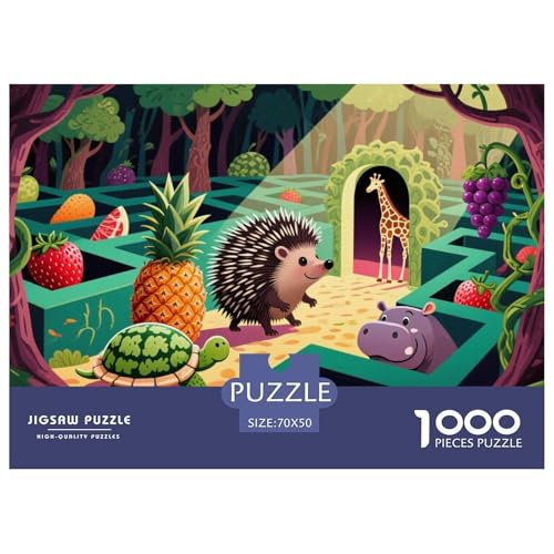 Obsttiere Hölzerne Puzzles Wasserfest 1000-teiliges Puzzle Für Erwachsene Unmöglich Lernspiele von YTPONBCSTUG