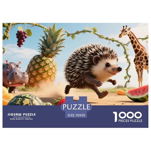 Obsttiere Hölzerne Puzzles Wasserfest 1000-teiliges Puzzle Geschenke Für Erwachsene Unmöglich Lernspiele von YTPONBCSTUG