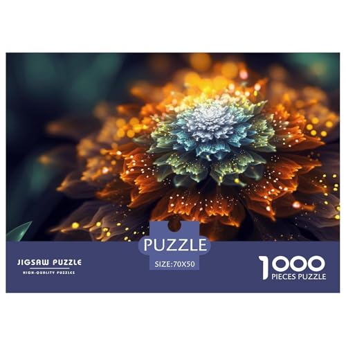 Orange Flower Hölzerne Puzzles Wasserfest 1000-teiliges Puzzle Für Erwachsene Bunt Lernspiele​ von YTPONBCSTUG