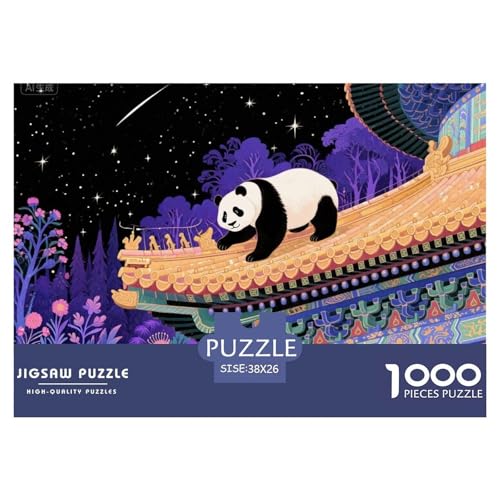 Panda Hölzerne Puzzles Wasserfest 1000 Teile DIY- Puzzle Für Erwachsene Spaß Lernspiele von YTPONBCSTUG