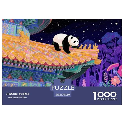 Panda Hölzerne Puzzles Wasserfest 1000-teiliges Puzzle Geschenke Für Erwachsene Spaß Lernspiele von YTPONBCSTUG