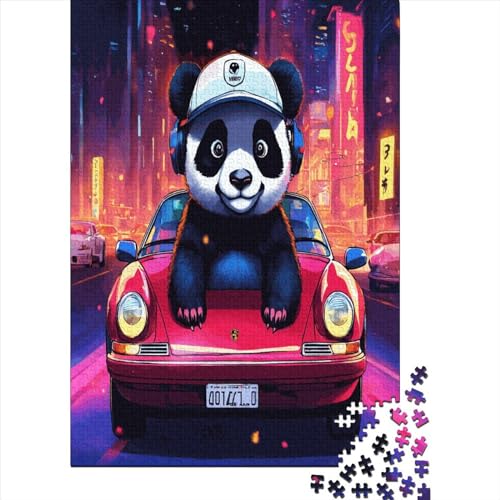 Panda Puzzle 300 Teile,Geschicklichkeitsspiel Für Die Ganze Familie,Tier Wildtiere Puzzles 300 Teile,Farbenfrohes Holz Puzzle Für Erwachsene 300pcs (40x28cm) von YTPONBCSTUG