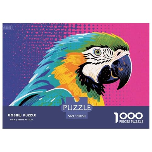 Papagei Hölzerne Puzzles Wasserfest 1000 Teile DIY- Puzzle Für Erwachsene Unmöglich Herausfordernde Puzzlespiele von YTPONBCSTUG
