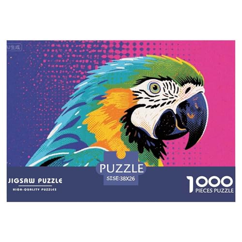 Papagei Hölzerne Puzzles Wasserfest 1000-teiliges Puzzle Für Erwachsene Bunt Lernspiele von YTPONBCSTUG