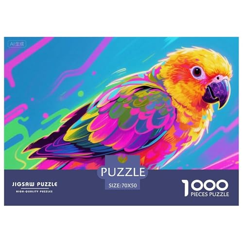 Papagei Hölzerne Puzzles Wasserfest 1000-teiliges Puzzle Geschenke Für Erwachsene Buntzur Heimdekoration von YTPONBCSTUG