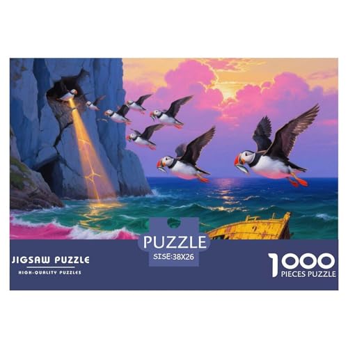 Papageientaucher Hölzerne Puzzles Wasserfest 1000 Teile DIY- Puzzle Für Erwachsene Spaß Lernspiele von YTPONBCSTUG