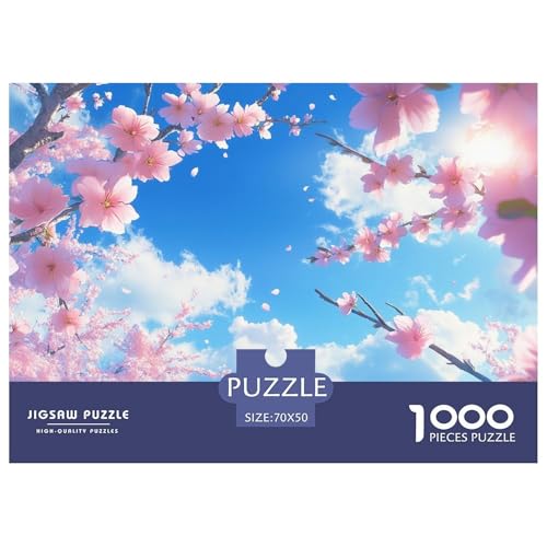 Peach Blossoms Hölzerne Puzzles Wasserfest 1000-teiliges Puzzle Für Erwachsene Bunt Lernspiele​ von YTPONBCSTUG