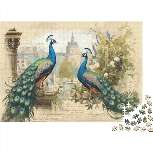 Peacocks Puzzles Für Erwachsene Versailles Gardens Style 1000 Stück Puzzles Für Erwachsene Herausforderndes Spiel 1000pcs (75x50cm) von YTPONBCSTUG