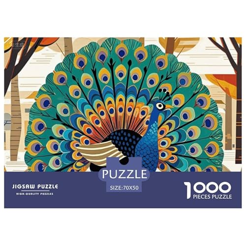 Pfau Hölzerne Puzzles Wasserfest 1000 Teile DIY- Puzzle Geschenke Für Erwachsene Unmöglich Lernspiele von YTPONBCSTUG