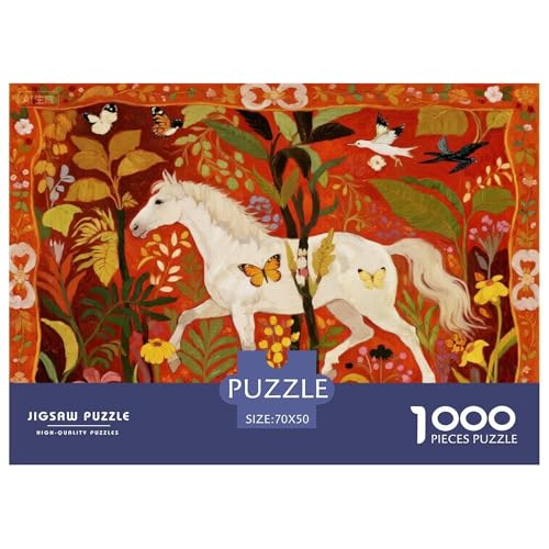 Pferd Hölzerne Puzzles Wasserfest 1000 Teile DIY- Puzzle Geschenke Für Erwachsene Bunt Lernspiele von YTPONBCSTUG