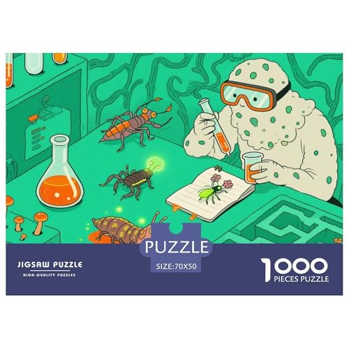 Pilzchemie Hölzerne Puzzles Wasserfest 1000 Teile DIY- Puzzle Geschenke Für Erwachsene Herausfordernd Und Knifflig Lernspiele von YTPONBCSTUG