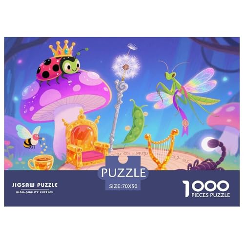 Pilzparlament Hölzerne Puzzles Wasserfest 1000 Teile DIY- Puzzle Für Erwachsene Spaß Lernspiele von YTPONBCSTUG