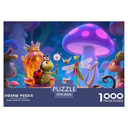 Pilzparlament Hölzerne Puzzles Wasserfest 1000 Teile DIY- Puzzle Geschenke Für Erwachsene Spaß Lernspiele von YTPONBCSTUG