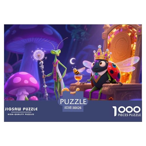 Pilzparlament Hölzerne Puzzles Wasserfest 1000-teiliges Puzzle Für Erwachsene Bunt Lernspiele von YTPONBCSTUG