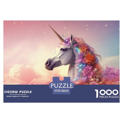 Pink Horse Hölzerne Puzzles Wasserfest 1000-teiliges Puzzle Geschenke Für Erwachsene Bunt Herausfordernde Puzzlespiele​ von YTPONBCSTUG