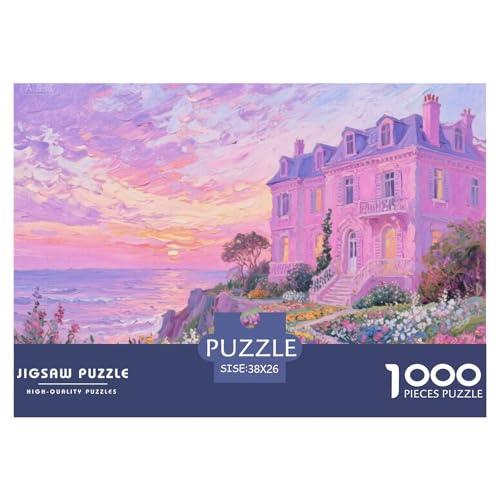 Pink Sea View Room Hölzerne Puzzles Wasserfest 1000-teiliges Puzzle Für Erwachsene Unmöglich Lernspiele von YTPONBCSTUG