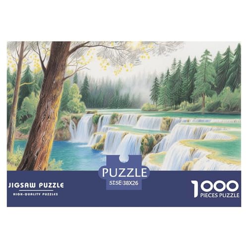 Plitvice Lakes National Park, Croatia Hölzerne Puzzles Wasserfest 1000-teiliges Puzzle Geschenke Für Erwachsene Unmöglich Lernspiele von YTPONBCSTUG
