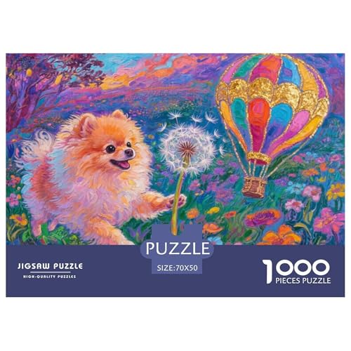 Pommerscher Löwenzahn Hölzerne Puzzles Wasserfest 1000 Teile DIY- Puzzle Für Erwachsene Spaß Lernspiele von YTPONBCSTUG