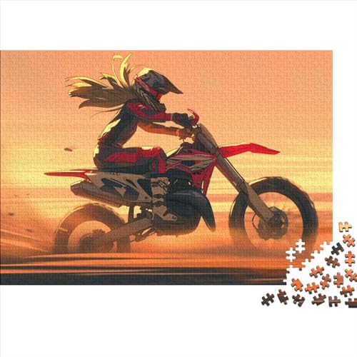 Puzzle 1000 Teile Dirtbike Puzzle Für Erwachsene,Puzzle Mit Sport Motocross-Motiv,Kann Als Heimdekoration Verwendet Werden 1000pcs (75x50cm) von YTPONBCSTUG