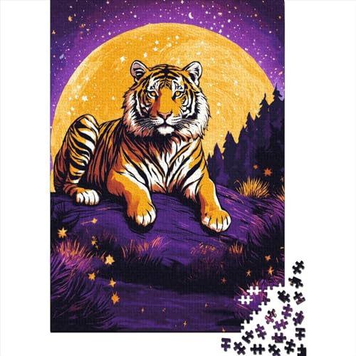 Puzzle 300 Teile Tiger Puzzle Für Erwachsene,Puzzle Mit Tier Wildtiere-Motiv,Kann Als Heimdekoration Verwendet Werden 300pcs (40x28cm) von YTPONBCSTUG