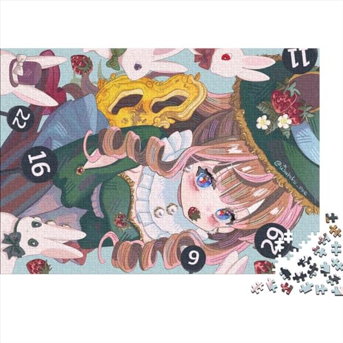 Puzzles Für Erwachsene, 1000 Teile Holzpuzzle -Anime-Mädchen,Manga Thema Puzzle Geschenk Wanddekoration 1000pcs (75x50cm) von YTPONBCSTUG