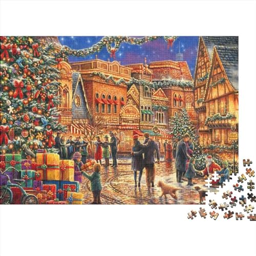 Puzzles Für Erwachsene, 1000 Teile Holzpuzzle -Christmas,Festive Cartoon Thema Puzzle Geschenk Wanddekoration 1000pcs (75x50cm) von YTPONBCSTUG