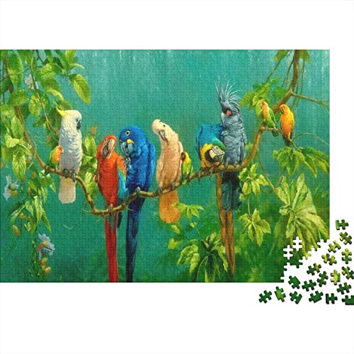 Puzzles Für Erwachsene, 500 Teile Holzpuzzle -Parrot, Thema Puzzle Geschenk Wanddekoration 500pcs (52x38cm) von YTPONBCSTUG
