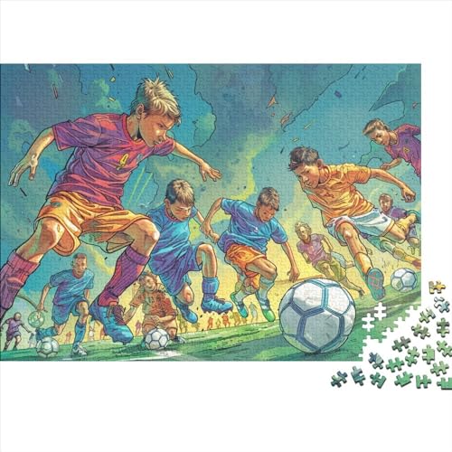 Puzzles Für Erwachsene,1000 Teile Holzpuzzle -Fußball,Sport Zeichentrickfilm Thema Puzzle Geschenk Wanddekoration 1000pcs (75x50cm) von YTPONBCSTUG
