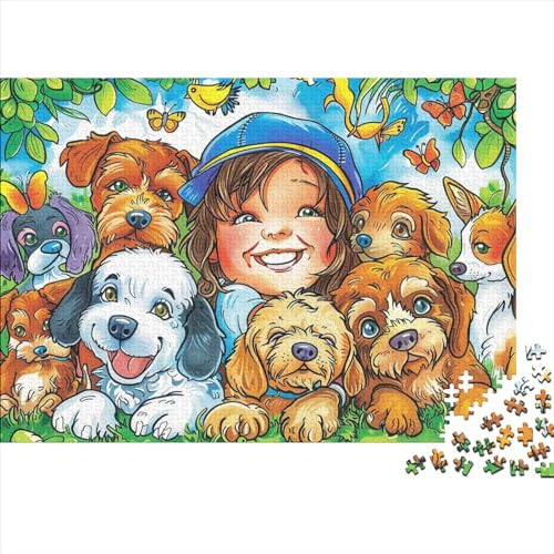 Puzzles Für Erwachsene,1000 Teile Holzpuzzle -Haustiere,Tiere Zeichentrickfilm Thema Puzzle Geschenk Wanddekoration 1000pcs (75x50cm) von YTPONBCSTUG