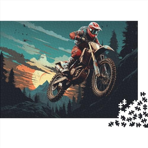 Puzzles Für Erwachsene,1000 Teile Holzpuzzle -Motorrad,Dirtbikes Motocross Thema Puzzle Geschenk Wanddekoration 1000pcs (75x50cm) von YTPONBCSTUG