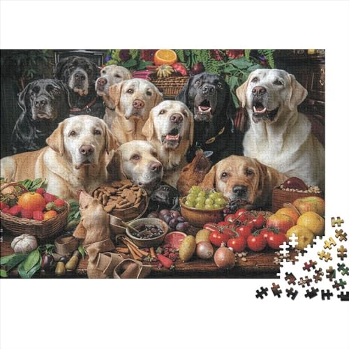 Puzzles Für Erwachsene，300 Teile Holzpuzzle -Hund,Tier Zeichentrickfilm Thema Puzzle Geschenk Wanddekoration 300pcs (40x28cm) von YTPONBCSTUG