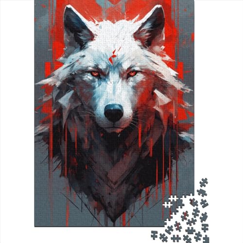 Puzzles Für Erwachsene,300 Teile Holzpuzzle -Wolf,Tier Wildtiere Thema Puzzle Geschenk Wanddekoration 300pcs (40x28cm) von YTPONBCSTUG