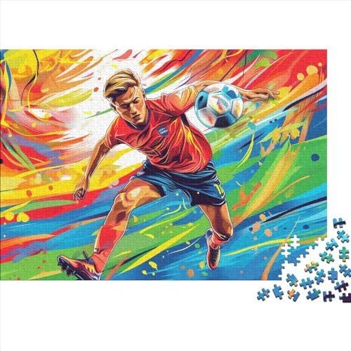 Puzzles Für Erwachsene,500 Teile Holzpuzzle -Fußball,Sport Zeichentrickfilm Thema Puzzle Geschenk Wanddekoration 500pcs (52x38cm) von YTPONBCSTUG