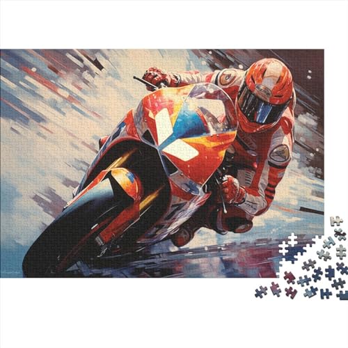 Racing Puzzle,300 Teile Puzzle Motobike Motocross,Erwachsene Puzzlespiel,Weihnachts-/Neujahrsgeschenk,Puzzle-Spielzeug Für Dekorative Malerei 300pcs (40x28cm) von YTPONBCSTUG