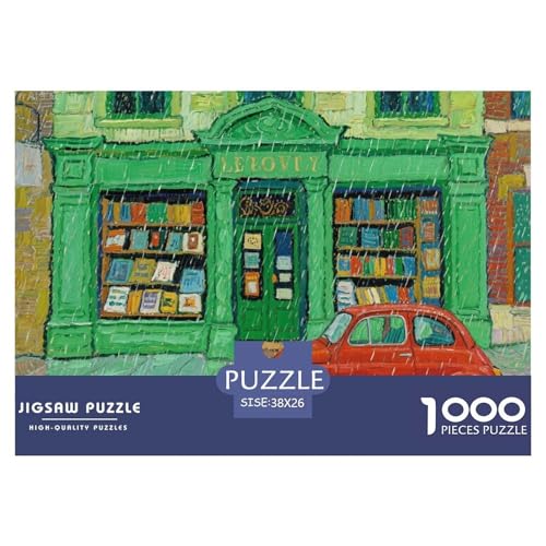 Rainy Day Bookstore Hölzerne Puzzles Wasserfest 1000 Teile DIY- Puzzle Geschenke Für Erwachsene Herausfordernd Und Knifflig Herausfordernde Rainy Day Bookstore Hölzerne Puzzles Wasserfest 1000 Teile DIY- Puzzle Geschenke Für Erwachsene Herausfordernd Und Knifflig Herausfordernde von YTPONBCSTUG