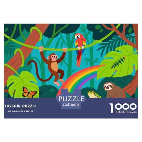 Regenwalddach Hölzerne Puzzles Wasserfest 1000 Teile DIY- Puzzle Geschenke Für Erwachsene Unmöglich Lernspiele von YTPONBCSTUG