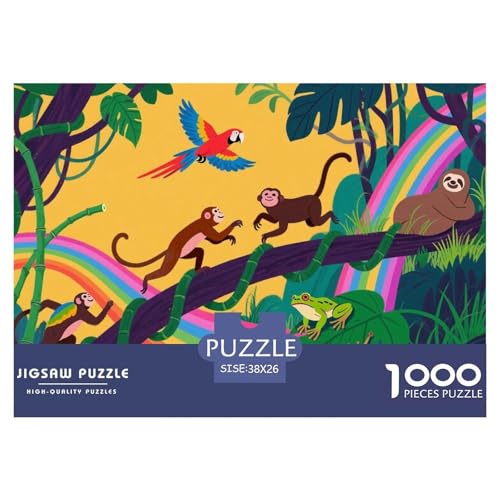 Regenwalddach Hölzerne Puzzles Wasserfest 1000-teiliges Puzzle Geschenke Für Erwachsene Unmöglich Lernspiele von YTPONBCSTUG