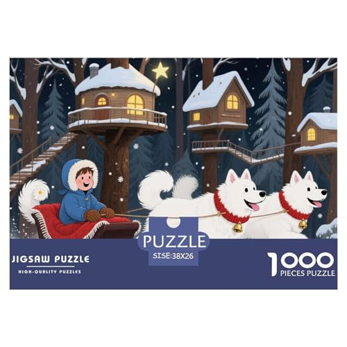 Ressa Maya Schlitten Hölzerne Puzzles Wasserfest 1000-teiliges Puzzle Geschenke Für Erwachsene Bunt Lernspiele von YTPONBCSTUG