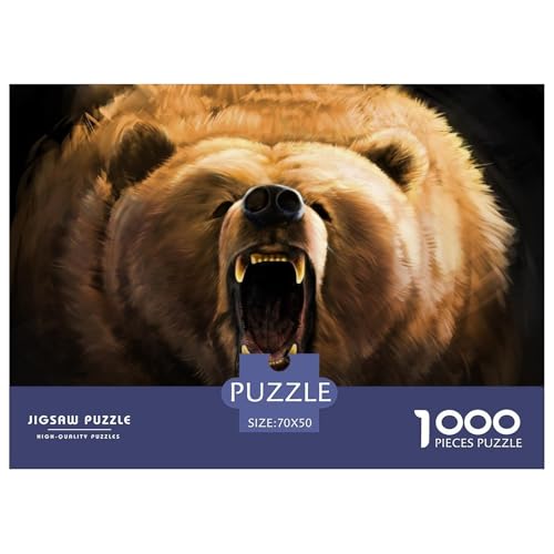 Roar-Bear,Wildlife Hölzerne Puzzles Wasserfest 1000-teiliges Puzzle Für Erwachsene Unmöglich Herausfordernde Puzzlespiele​ von YTPONBCSTUG