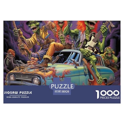 Rock‘n’Roll Chariot Hölzerne Puzzles Wasserfest 1000-teiliges Puzzle Für Erwachsene Herausfordernd Und Knifflig Herausfordernde Puzzlespiele​ von YTPONBCSTUG