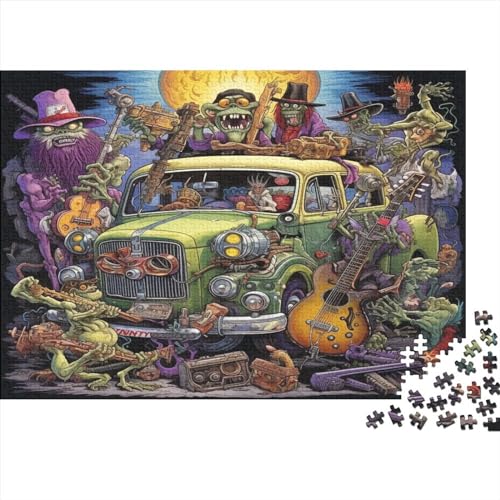 Rocking Cars Puzzle,500 Teile Puzzle Monsters Heavy Metal,Erwachsene Puzzlespiel,Weihnachts-/Neujahrsgeschenk,Puzzle-Spielzeug Für Dekorative Malerei 500pcs (52x38cm) von YTPONBCSTUG