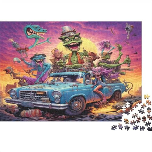 Rocking Cars Puzzle 500 Teile, Puzzle 500 Teile Erwachsene, Klassische Puzzle 500 Stück,Geschicklichkeitsspiel Für Die Ganze Familie, Monsters Cartoon Puzzle 500pcs (52x38cm) von YTPONBCSTUG